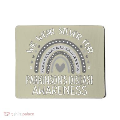 We Wear Silver Rainbow Parkinsons Disease Awareness Mousepad
