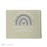 We Wear Silver Rainbow Parkinsons Disease Awareness Mousepad thumb 0