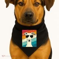 Whippet With Sunglasses Dog Lovers USA-Made Doggie Bandana thumb 1