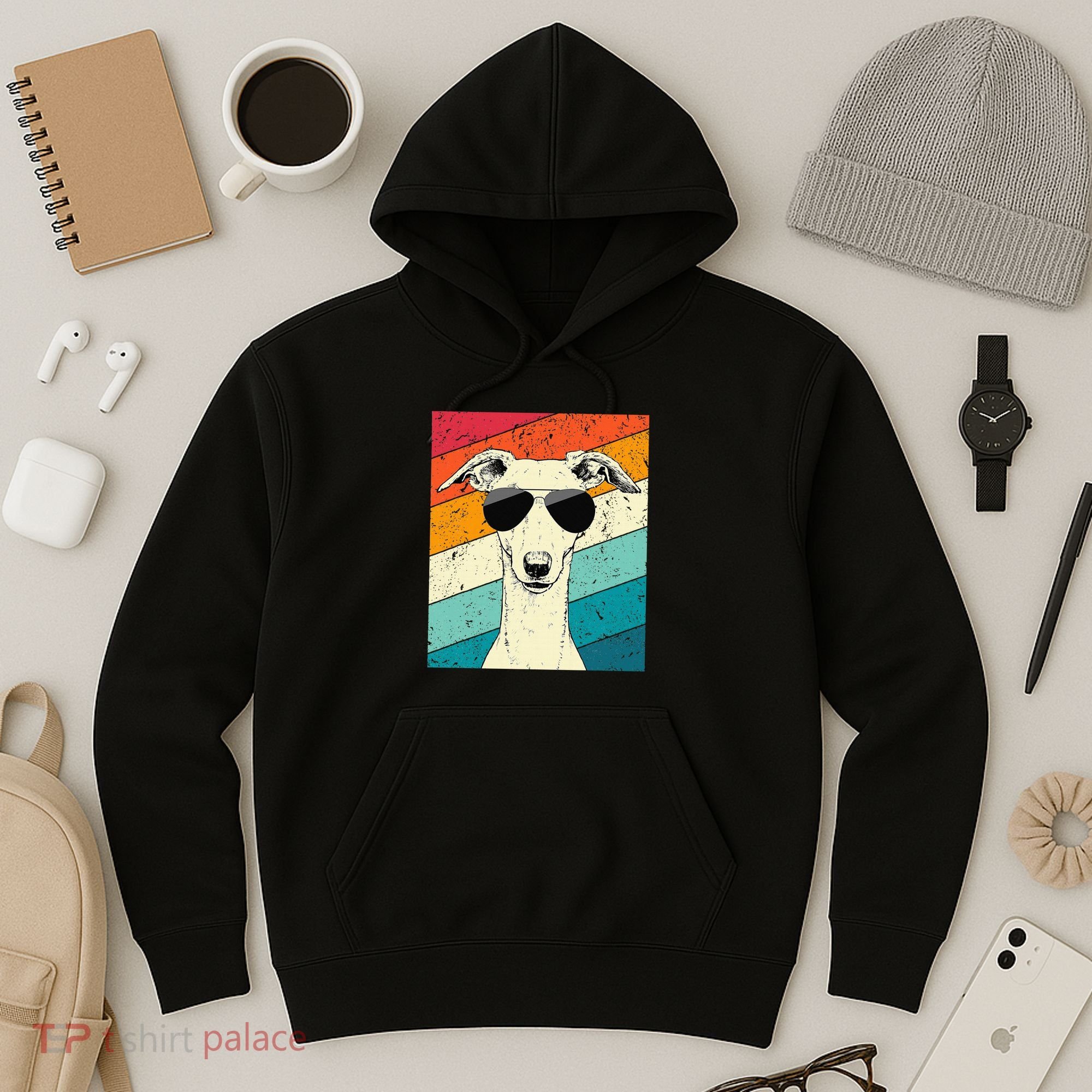 Whippet With Sunglasses Dog Lovers Hoodie