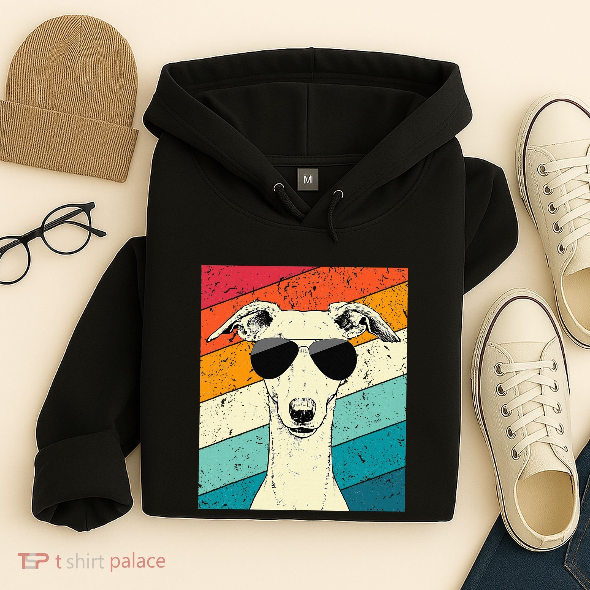 Whippet With Sunglasses Dog Lovers Hoodie
