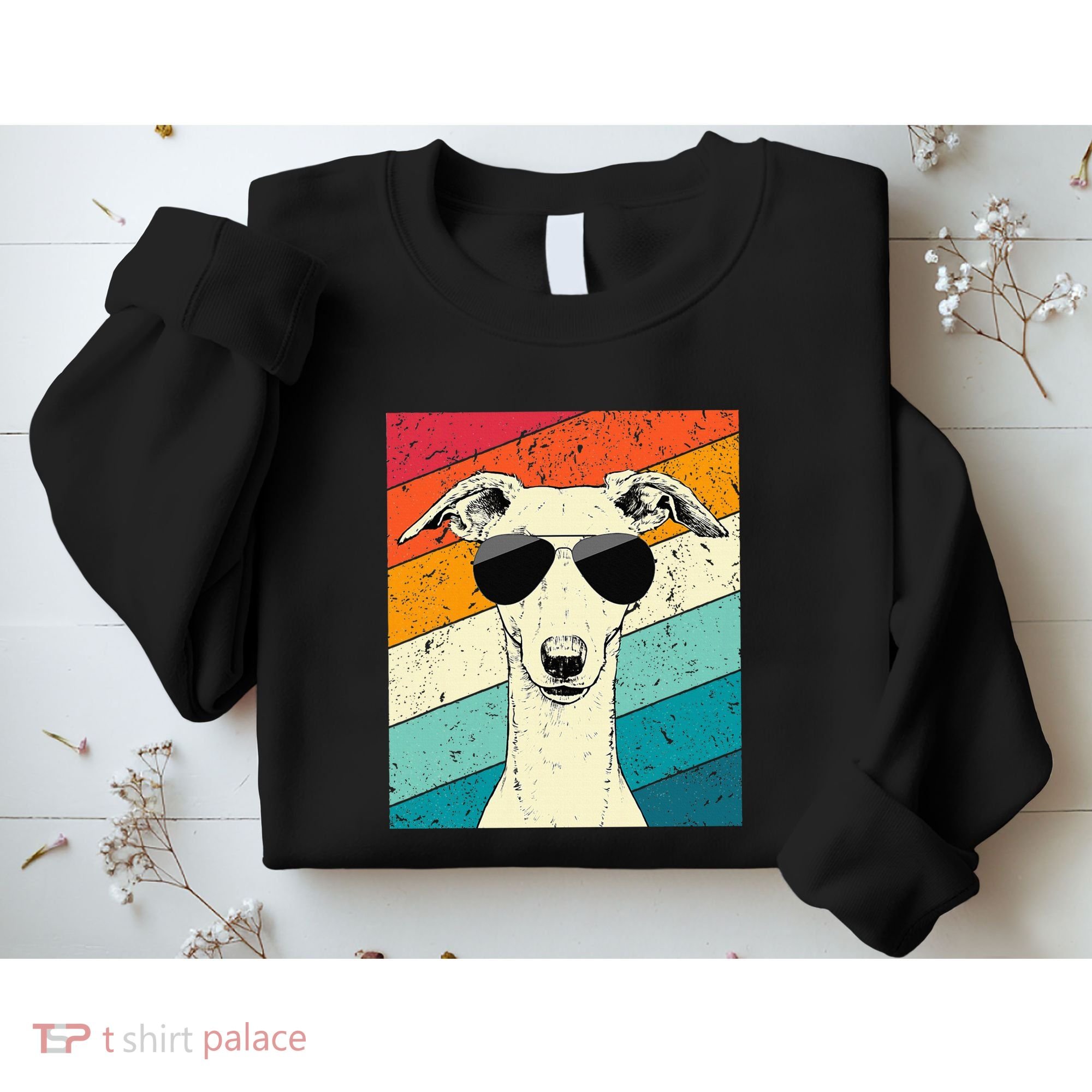 Whippet With Sunglasses Dog Lovers Sweatshirt
