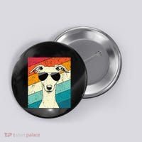 Whippet With Sunglasses Dog Lovers Button thumb 0