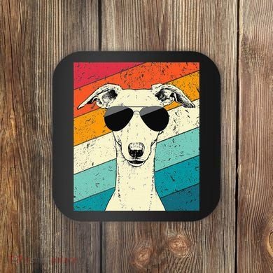 Whippet With Sunglasses Dog Lovers Coaster