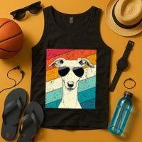 Whippet With Sunglasses Dog Lovers Tank Top thumb 4