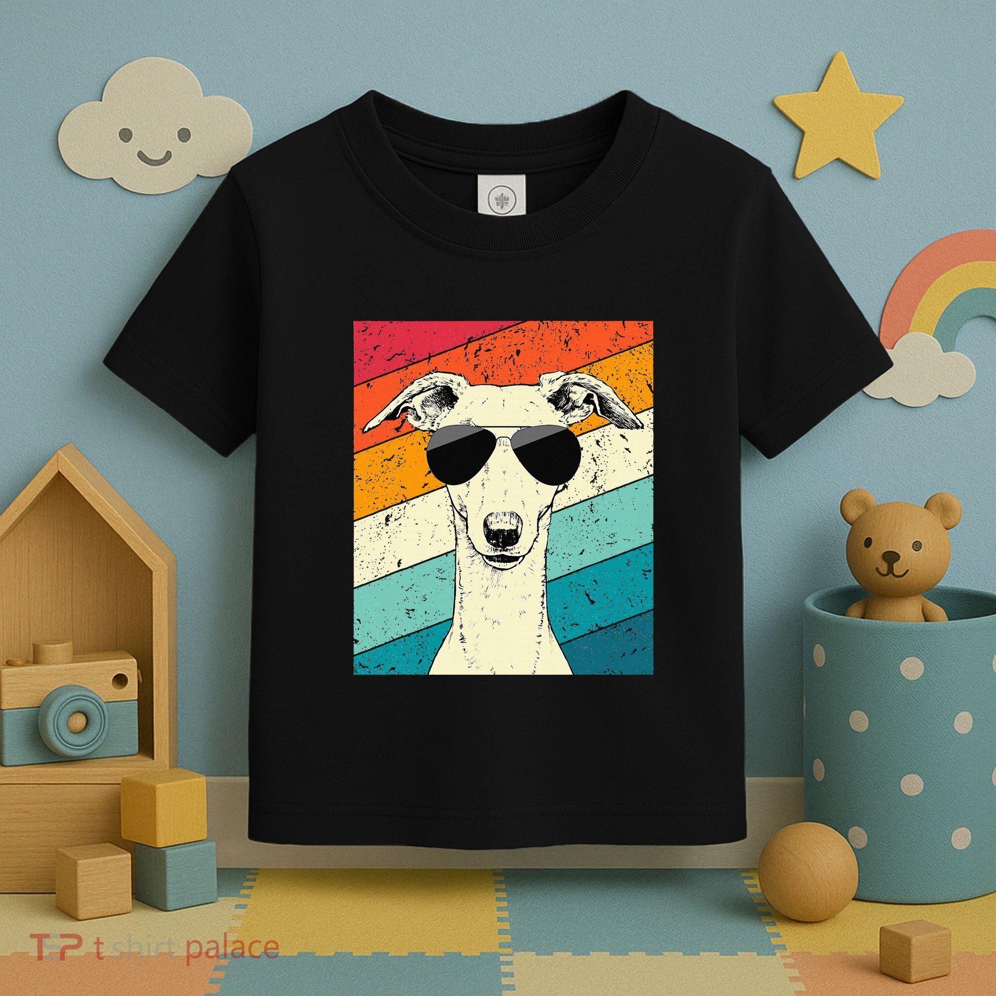 Whippet With Sunglasses Dog Lovers Toddler T-Shirt