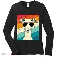 Whippet With Sunglasses Dog Lovers Women's Long Sleeve Shirt thumb 0