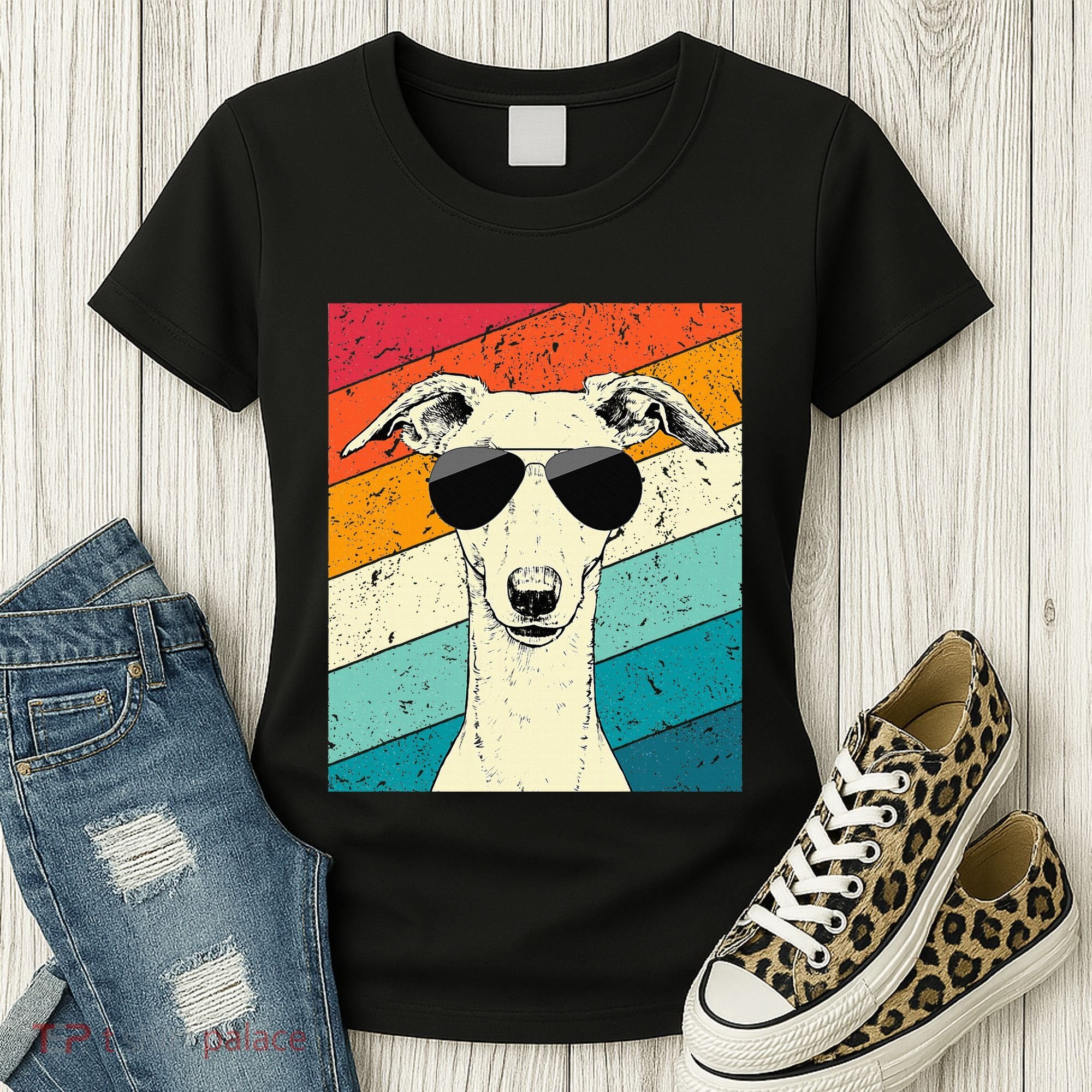 Whippet With Sunglasses Dog Lovers Women's T-Shirt