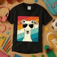 Whippet With Sunglasses Dog Lovers Kids T-Shirt thumb 3