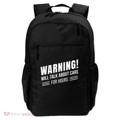 Warning Will Talk About Cars For Hours Backpack