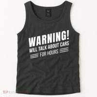 Warning Will Talk About Cars For Hours Tank Top thumb 2