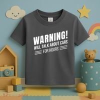 Warning Will Talk About Cars For Hours Toddler T-Shirt thumb 3