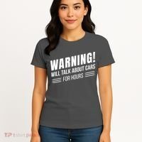 Warning Will Talk About Cars For Hours Women's T-Shirt thumb 4