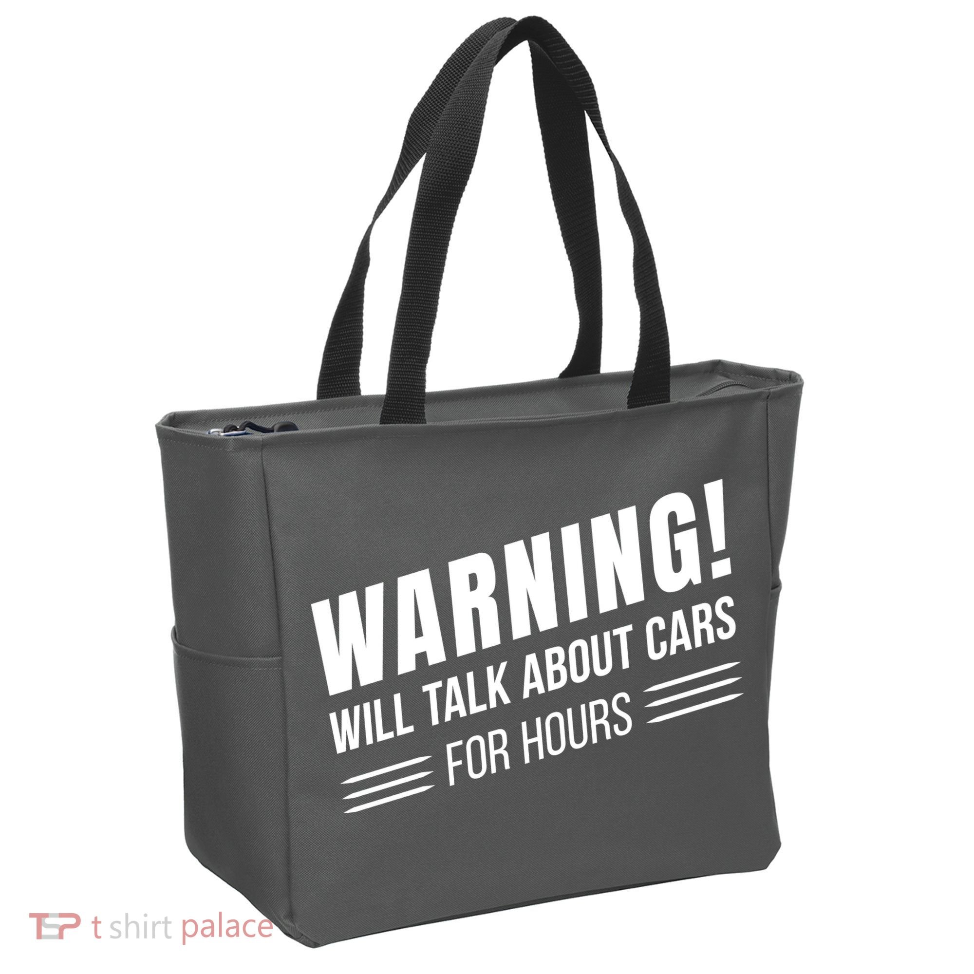 Warning Will Talk About Cars For Hours Tote Bag