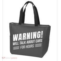 Warning Will Talk About Cars For Hours Tote Bag thumb 3