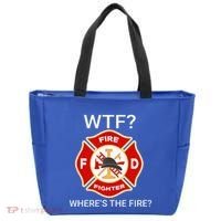 Wtf WhereS The Fire Funny Firefighter Tote Bag thumb 0
