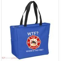 Wtf WhereS The Fire Funny Firefighter Tote Bag thumb 2