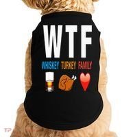 WTF Whiskey Turkey Family Thanksgiving Funny Gift Doggie Tank thumb 0