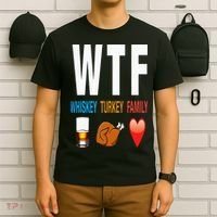 WTF Whiskey Turkey Family Thanksgiving Funny Gift T-Shirt thumb 6