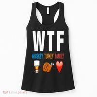 WTF Whiskey Turkey Family Thanksgiving Funny Gift Women's Tank Top thumb 0