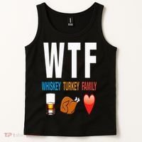 WTF Whiskey Turkey Family Thanksgiving Funny Gift Tank Top thumb 2