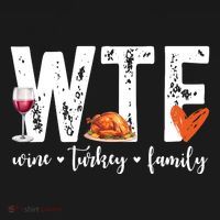Wtf Wine Turkey Family Thanksgiving Funny Coaster thumb 2