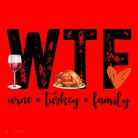 Wtf Wine Turkey Family Thanksgiving Funny Santa Hat thumb 1