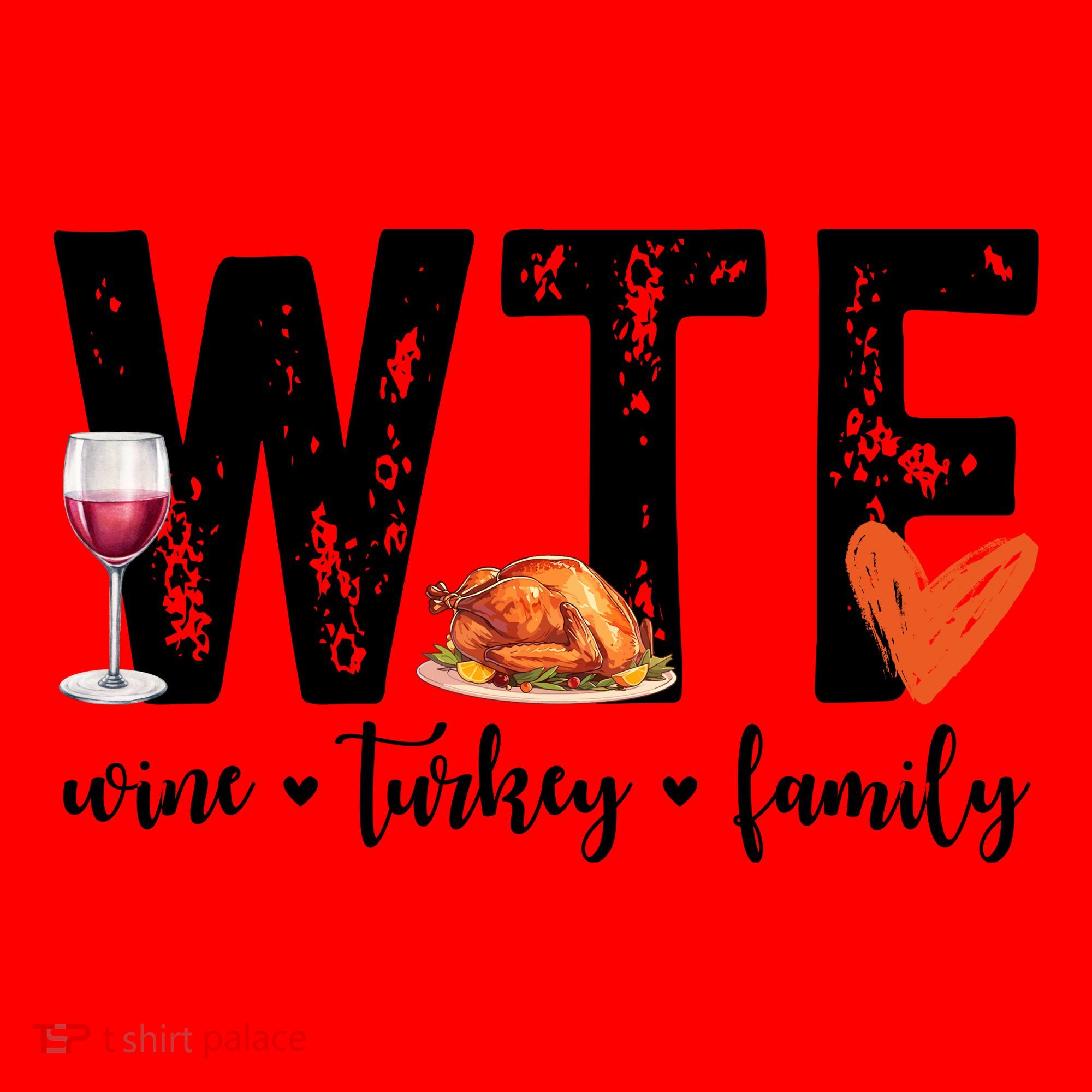 Wtf Wine Turkey Family Thanksgiving Funny Santa Hat
