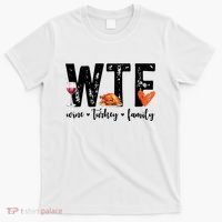 Wtf Wine Turkey Family Thanksgiving Funny T-Shirt thumb 0