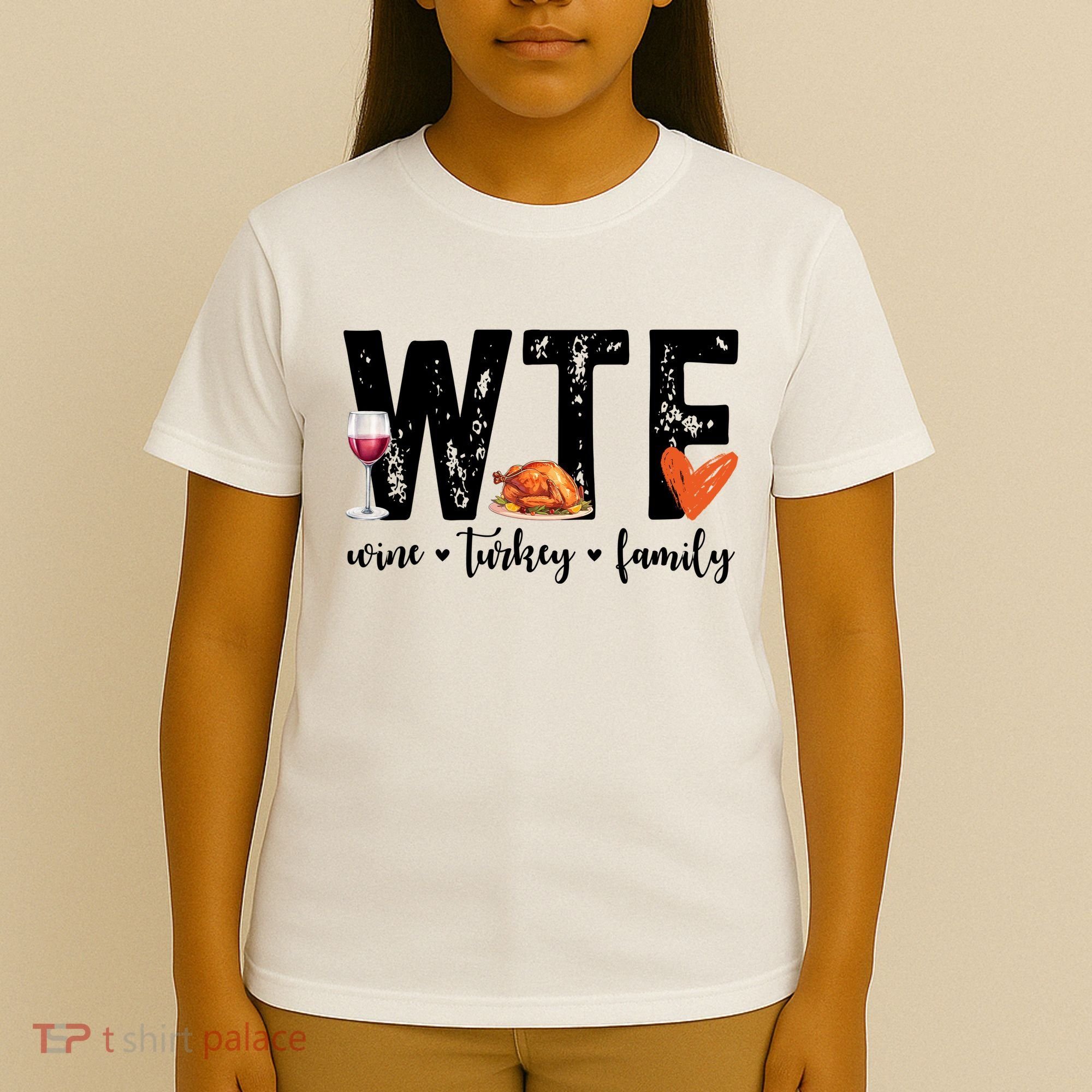 Wtf Wine Turkey Family Thanksgiving Funny T-Shirt