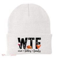 Wtf Wine Turkey Family Thanksgiving Funny Beanie thumb 0