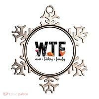 Wtf Wine Turkey Family Thanksgiving Funny Ornament thumb 0