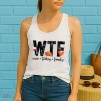 Wtf Wine Turkey Family Thanksgiving Funny Women's Tank Top thumb 2