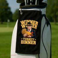 Winner Winnter Turkey Dinner Donald Trump Thanksgiving Funny Golf Towel thumb 2