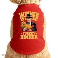 Winner Winnter Turkey Dinner Donald Trump Thanksgiving Funny Doggie Tank thumb 0