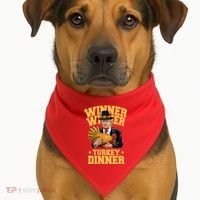 Winner Winnter Turkey Dinner Donald Trump Thanksgiving Funny USA-Made Doggie Bandana thumb 1