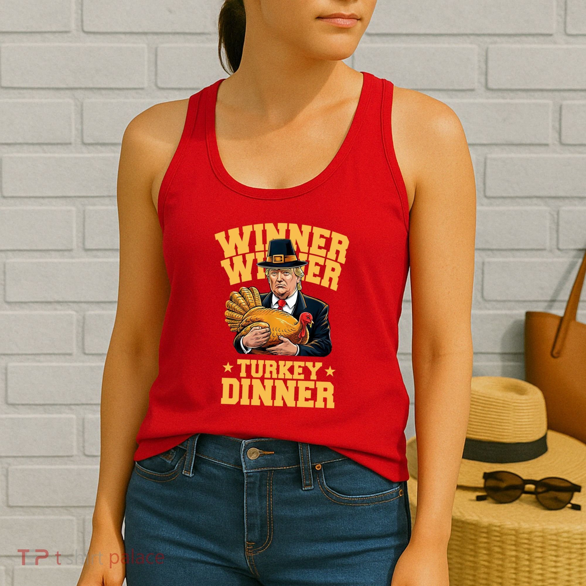 Winner Winnter Turkey Dinner Donald Trump Thanksgiving Funny Women's Tank Top