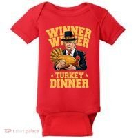 Winner Winnter Turkey Dinner Donald Trump Thanksgiving Funny Baby Bodysuit thumb 0