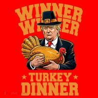 Winner Winnter Turkey Dinner Donald Trump Thanksgiving Funny Santa Hat thumb 1