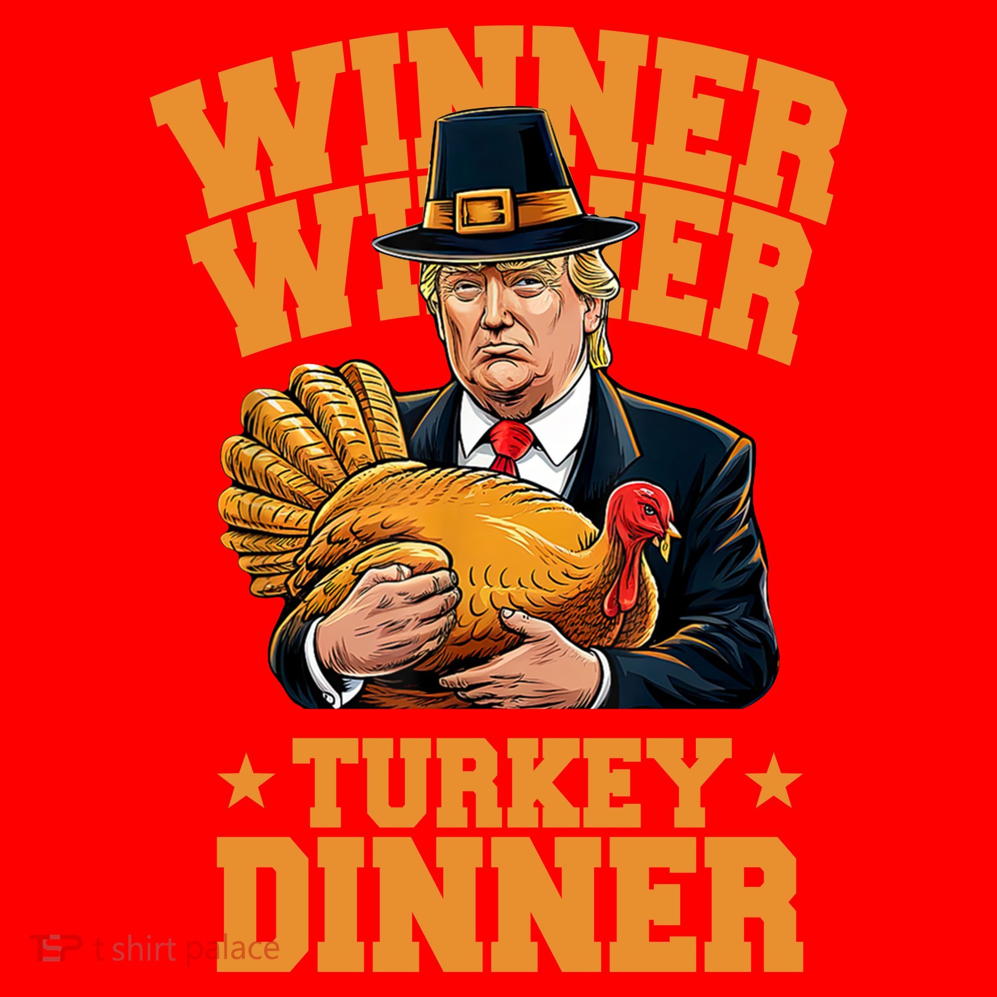 Winner Winnter Turkey Dinner Donald Trump Thanksgiving Funny Santa Hat