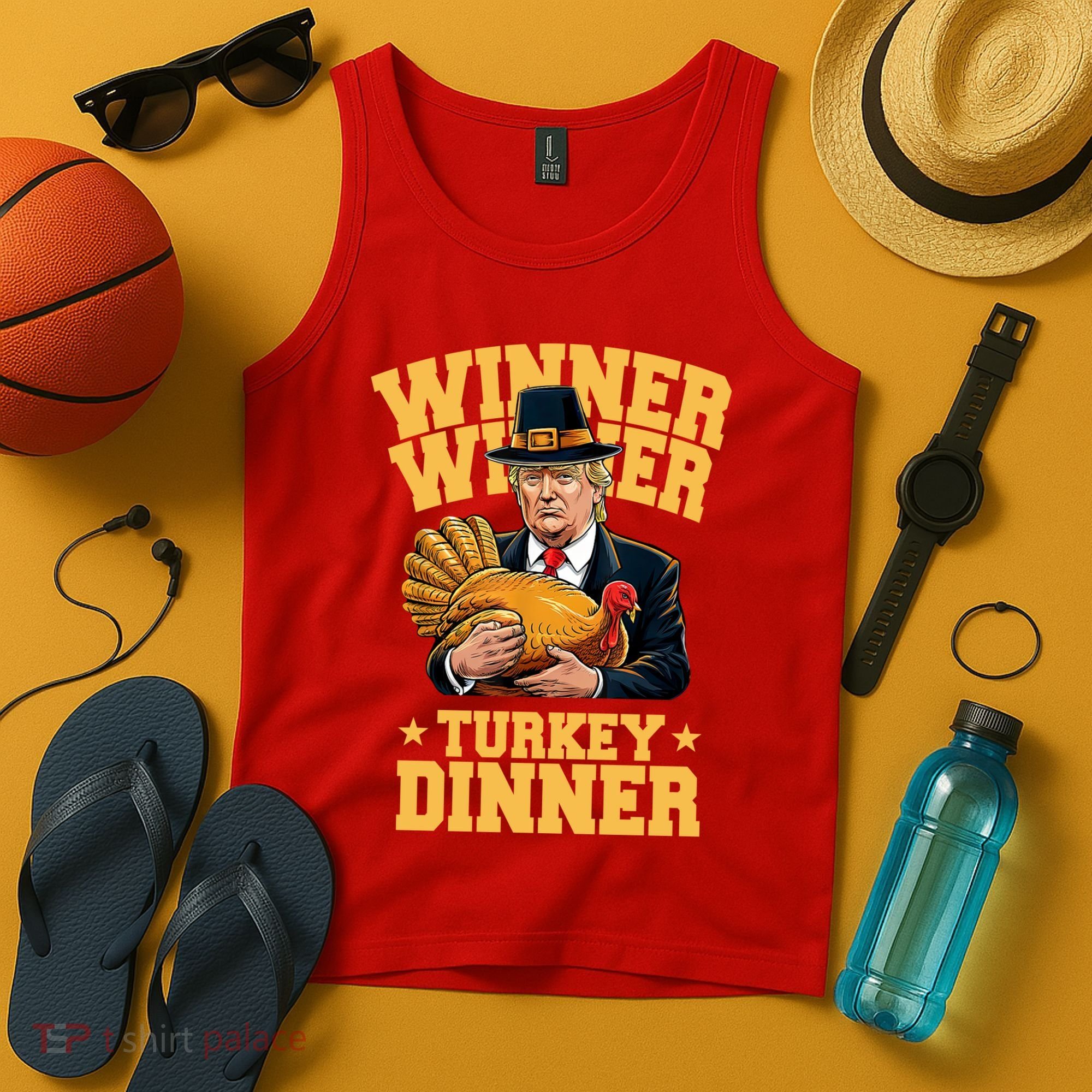 Winner Winnter Turkey Dinner Donald Trump Thanksgiving Funny Tank Top