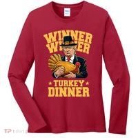 Winner Winnter Turkey Dinner Donald Trump Thanksgiving Funny Women's Long Sleeve Shirt thumb 0
