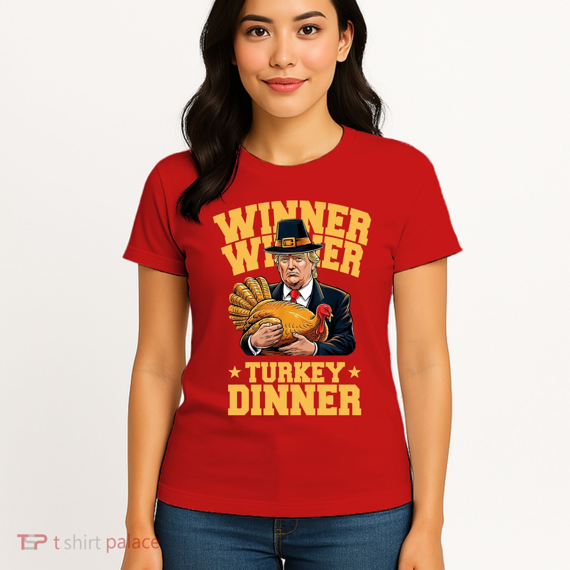 Winner Winnter Turkey Dinner Donald Trump Thanksgiving Funny Women's T-Shirt