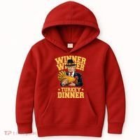 Winner Winnter Turkey Dinner Donald Trump Thanksgiving Funny Kids Hoodie thumb 0