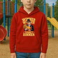 Winner Winnter Turkey Dinner Donald Trump Thanksgiving Funny Kids Hoodie thumb 2