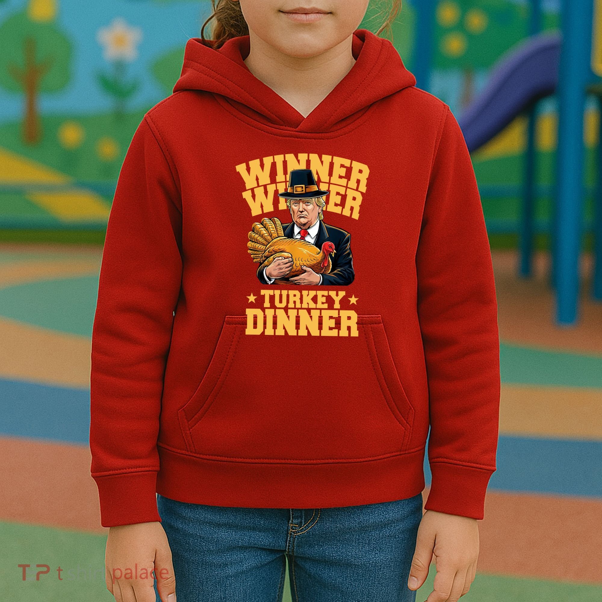 Winner Winnter Turkey Dinner Donald Trump Thanksgiving Funny Kids Hoodie