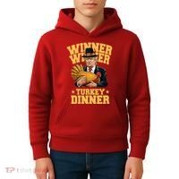 Winner Winnter Turkey Dinner Donald Trump Thanksgiving Funny Kids Hoodie thumb 4