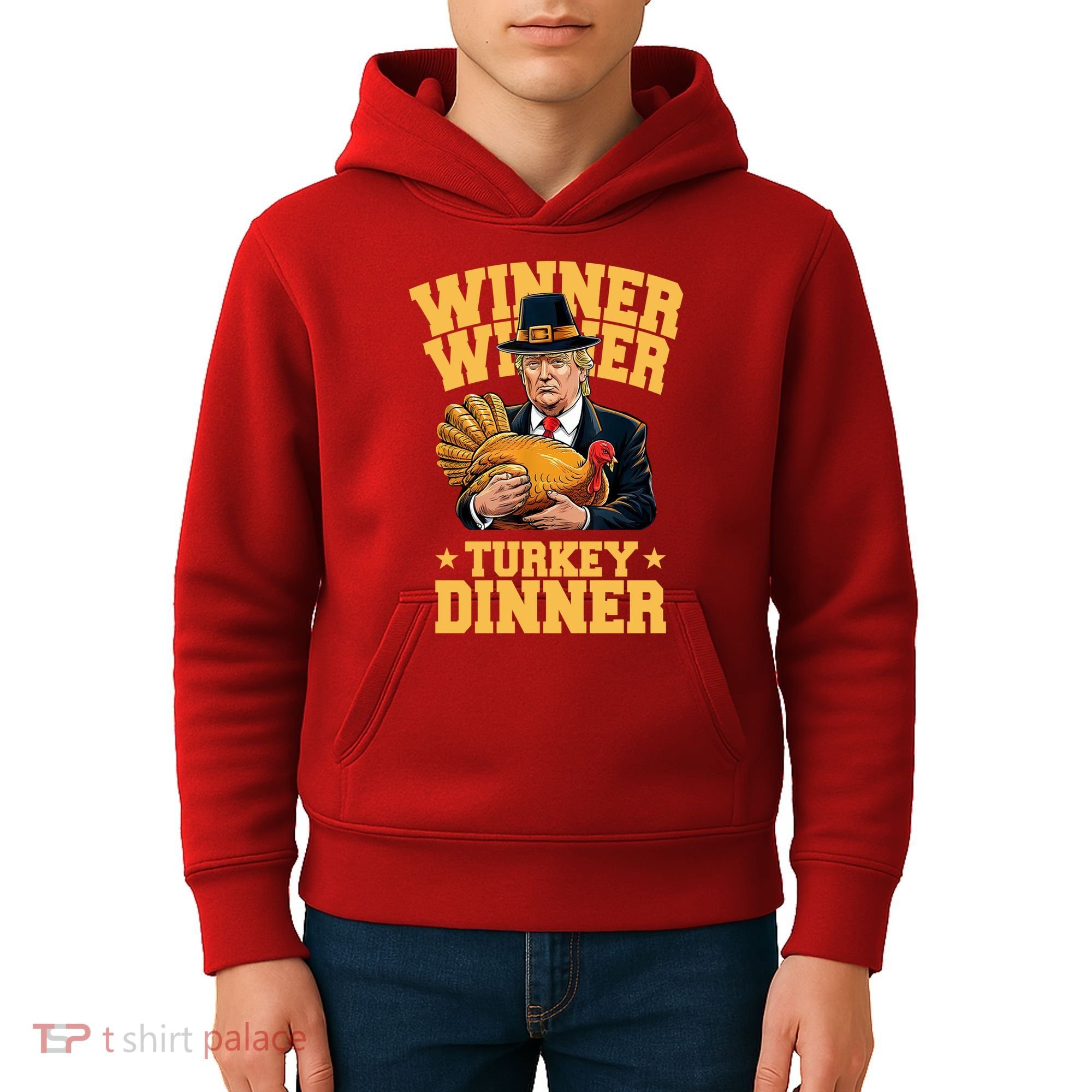 Winner Winnter Turkey Dinner Donald Trump Thanksgiving Funny Kids Hoodie
