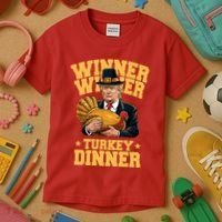Winner Winnter Turkey Dinner Donald Trump Thanksgiving Funny Kids T-Shirt thumb 3