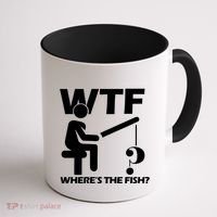 Wtf Wheres The Fish Coffee Mug thumb 1